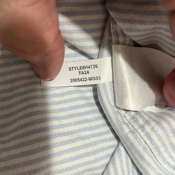 J. Crew Factory h4726 Blue and white Slim flex oxford shirt - men NWT Medium - Picture 8 of 8